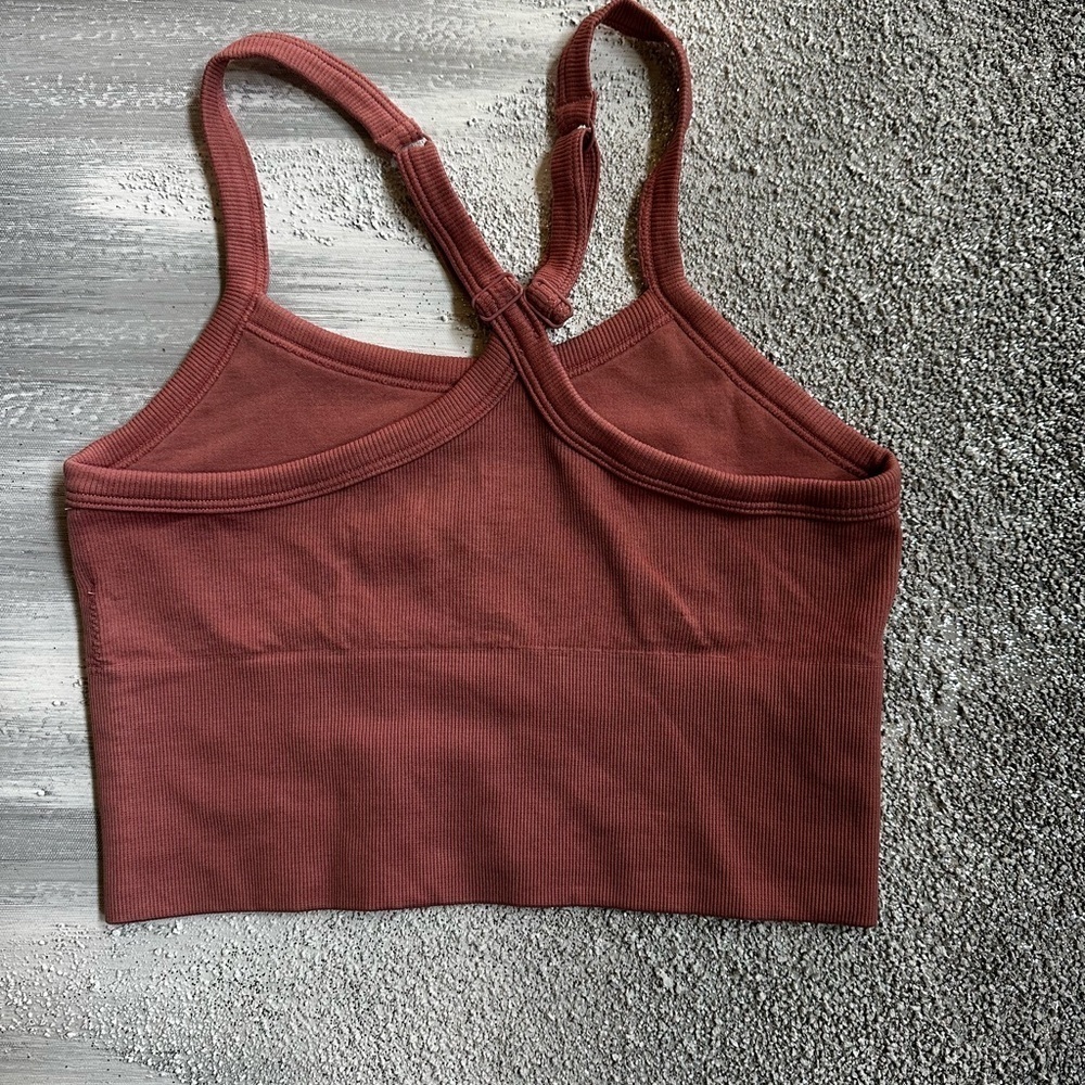 Bebe Sport Rust Ribbed Tank - Picture 4 of 9